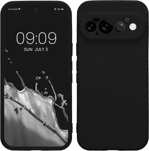 Vista 157 de kwmobile Funda compatible con Google Pixel 9 - Funda protectora delgada de TPU para teléfono - Acabado mate suave - Piedra antigua