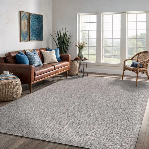 Vista 22 de Tapete de Puerta de Yute Fácil 2x3 Pies Interior Exterior Alfombras Naturales Alfombra de Fibra Sólida Alfombra de Área Tejida Boho Fácil de Limpiar