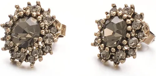 Vista 3 de Yoursfs Vintage Black Cz Stud Earrings For Women Austrian Crystal Studs Earrings Gold Plate Cut Diamond Stud Ear Cubic Zircon Jewelry Negro