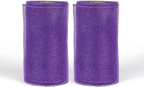 Vista 23 de YYCRAFT Paquete de 2 cintas de malla de polímero metálico de 6 pulgadas (total 20 yardas, verde manzana)