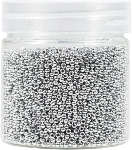 Vista 19 de Bala&Fillic Tamaño casi uniforme Cuentas de semillas redondas de color verde ejército de 2 mm Aproximadamente 10000 piezas/110 gramos en caja