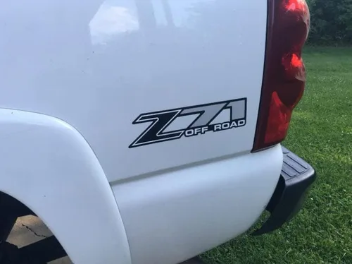 Vista 2 de Z71 Off Road - Calcomanías adhesivas negras para Chevy Silverado (2001-2006) lado de la cama 1500 2500 HD (juego de 2) negro gris - FB