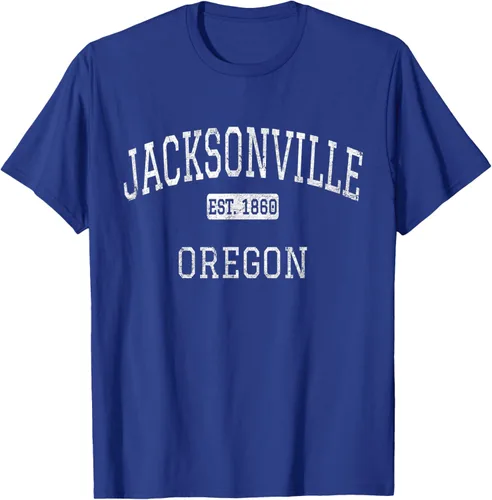 Vista 21 de Jacksonville Oregon OR - Camiseta vintage, Negro