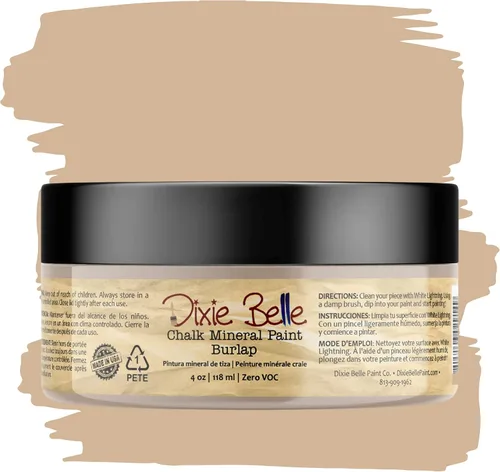 Vista 230 de Pintura para muebles con acabado de tiza Dixie Belle Paint Company - Amatista (4oz) - Pintura mineral de tiza chic púrpura profundo mate