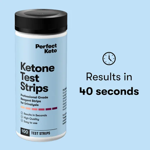 Vista 2 de Tiras reactivas de prueba Perfect Keto para cetosis y dieta cetogenica, 100 tiras.