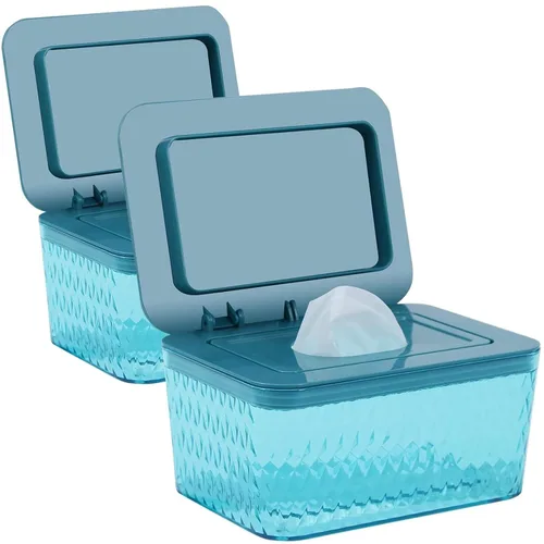 Vista 15 de Paquete de 2 Dispensadores de Toallitas con Diseño de Sello - Dispensador de Toallitas Soporte de Toallitas Caja de Toallitas para Baño Mantiene