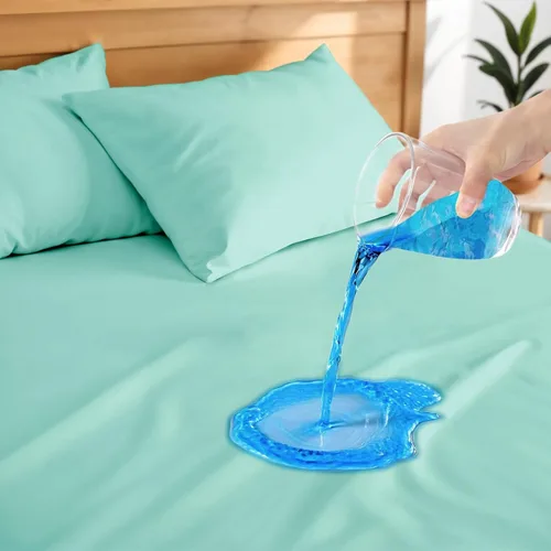 Vista 10 de Hitime Protector de colchón 100% impermeable tamaño individual, funda de colchón lavable a máquina, estilo ajustado con bolsillos profundos