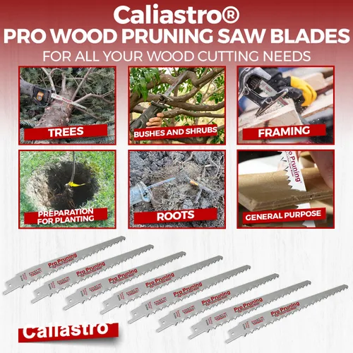 Vista 5 de Hojas de sierra de corte y poda de madera de 6 pulgadas para sierras recíprocas/Sawzall - Paquete de 8