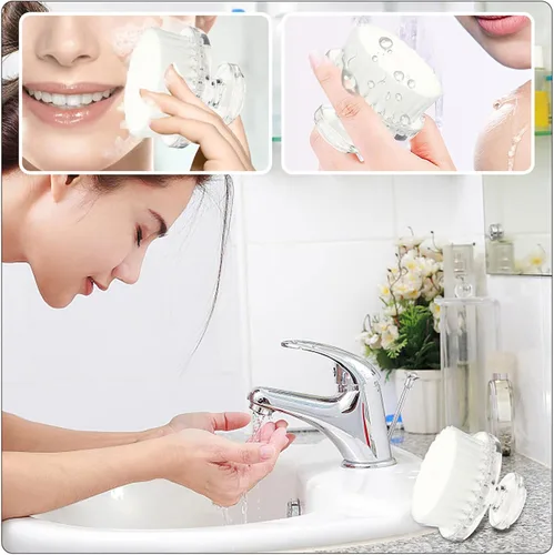 Vista 4 de Cepillo facial exfoliante facial, cepillo exfoliante facial, maquillaje, mezcla de piel, limpieza de poros, exfoliante para cara, portátil