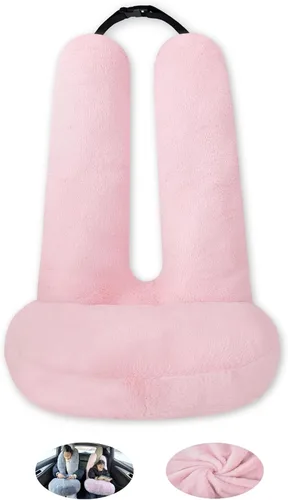 Vista 14 de FHSGGP Almohada de viaje Almohada de coche para niños La ayuda para dormir para adultos y niños en viajes por carretera Almohada de viaje para niños