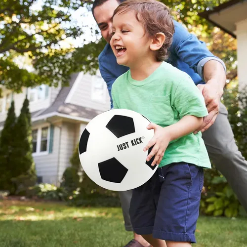 Vista 4 de Pelota de fútbol de espuma silenciosa SRG – Pelota de casa sin aire para entrenamiento silencioso, diseño de espuma suave y duradera, de uso