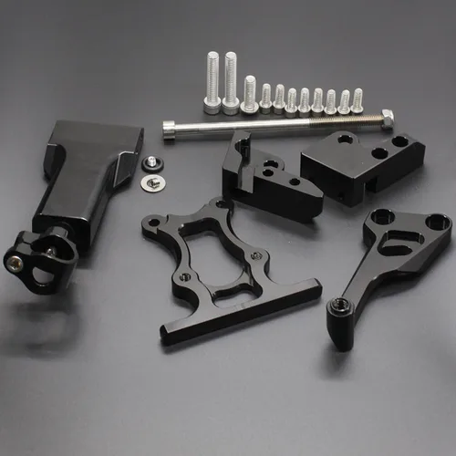 Vista 3 de FXCNC Racing motocicleta CNC amortiguador de dirección estabilizador amortiguador de montaje kit compatible con MT07 FZ07 MT-07 FZ-07 2014-2019