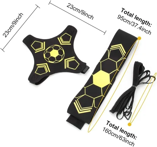 Vista 2 de Kaxich Entrenador de fútbol, cinturón de entrenamiento de fútbol ajustable, equipo de práctica de fútbol flexible para fútbol, voleibol, rugby