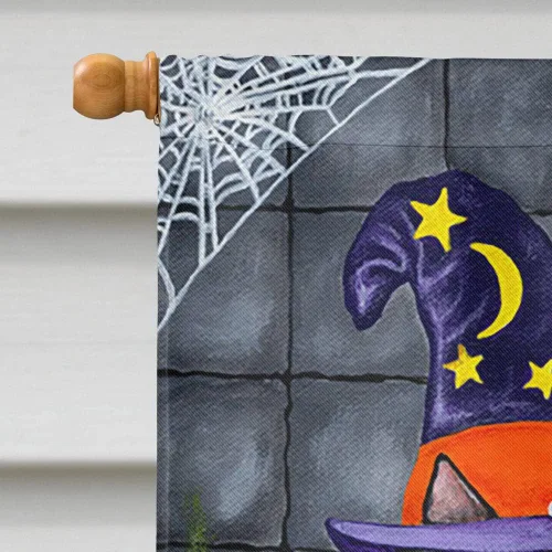 Vista 3 de Caroline's Treasures AMB1434CHF Brewing Up Trouble Halloween Dachshund House Flag - Bandera grande para porche, manga para porche, decoración