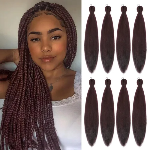 Vista 29 de Cabello trenzado preestirado - 12 pulgadas, 8 paquetes, cabello trenzado corto natural negro para trenzas torcidas o en caja, extensiones de cabello