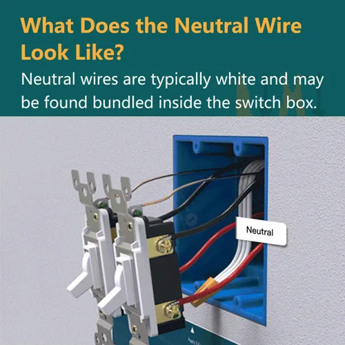 Vista 7 de TREATLIFE Interruptor de luz inteligente de un solo polo, requiere cable neutro, interruptor de luz Wi-Fi de 2.4GHz, funciona con Alexa y Google