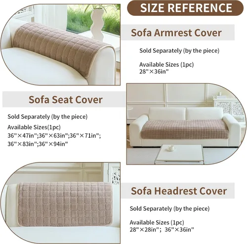 Vista 2 de Funda de terciopelo para sofá, lavable, antideslizante, para sofá modular de 3 cojines, sillón reclinable en forma de L, fundas protectoras