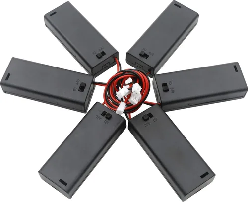 Vista 6 de Caja de plástico con interruptor de encendido/apagado, cables de cable (12 pulgadas), 5 unidades para control remoto, automóvil, electrónica
