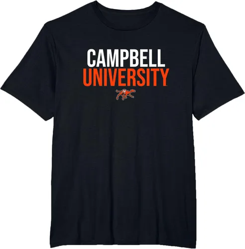 Vista 3 de Camiseta apilada Campbell University Fighting Camels, Negro