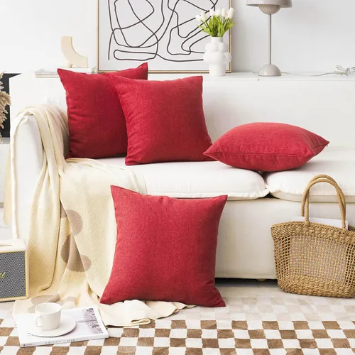 Vista 3 de Home Brilliant - Fundas de almohada de lino (1 unidad)