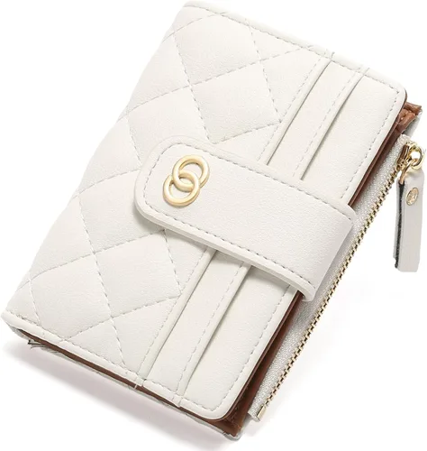 Vista 11 de GAEKEAO Billeteras pequeñas para mujer, con bloqueo RFID, de cuero, plegable, con cremallera, bolsillo para tarjetas de crédito, con ventana