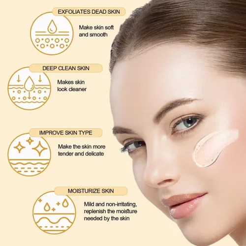 Vista 3 de 2 unidades de gel exfoliante naranja para la piel de la cara y el cuerpo, exfoliante hidratante de limpieza profunda, gel exfoliante de naranja