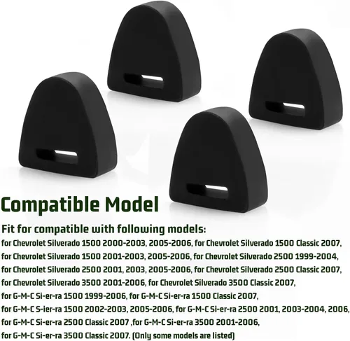 Vista 3 de 16633065 Parachoques de tope de puerta trasera para parachoques de goma derecho o izquierdo - Compatible con Chevy Silverado Si-er-ra Pickup