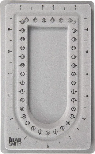 Vista 10 de The Beadsmith Mini tablero de cuentas, gris flocado, 4 canales rectos, 5 compartimentos empotrados, 7.75 x 11.25 pulgadas, tableros de diseño
