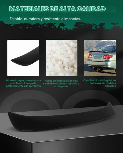 Vista 4 de SCITOO Alerón de maletero trasero ABS apto para Toyota