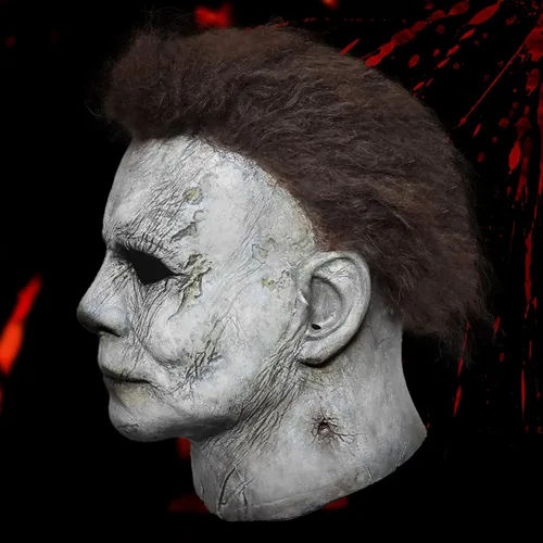 Vista 5 de Michael Myers Mask Original Adult Scary Mask 2018 Halloween Latex Mask For Cosplay Prom Michael Myers Costume