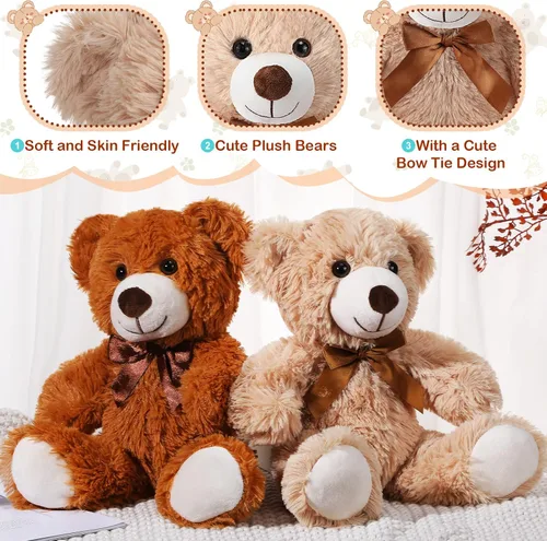 Vista 4 de Zhanmai 18 osos de peluche de 14 pulgadas, regalos a granel, juguetes de oso de peluche para cumpleaños, baby shower, graduación, recuerdos
