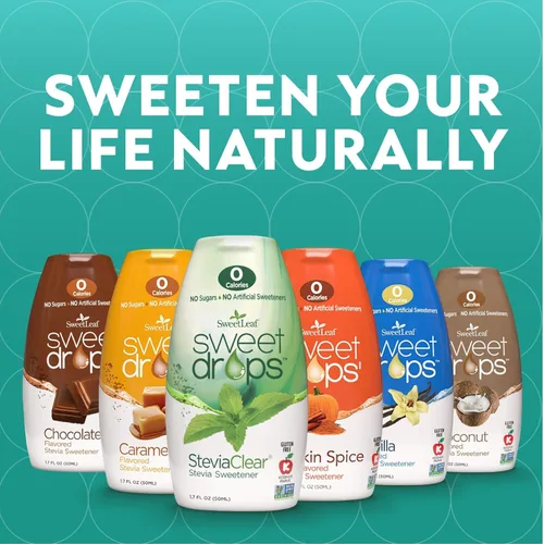 Vista 3 de SweetLeaf Stevia Drops - Edulcorante líquido, paquete variado, 1.7 onzas