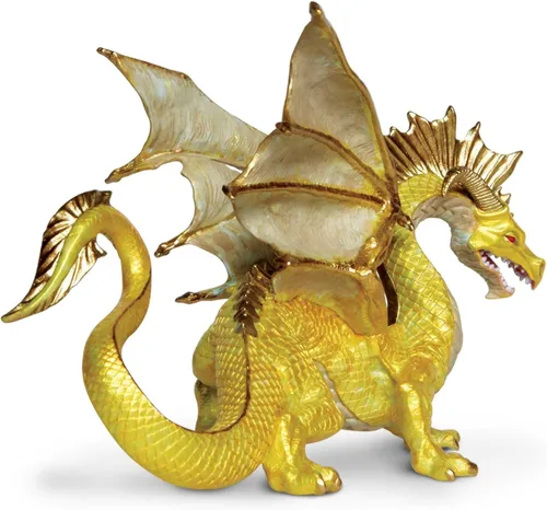 Vista 7 de Safari Ltd. Figura de dragón dorado – Figura detallada de 6.75 pulgadas – Divertido juguete educativo de fantasía para niños, niñas y niños a partir