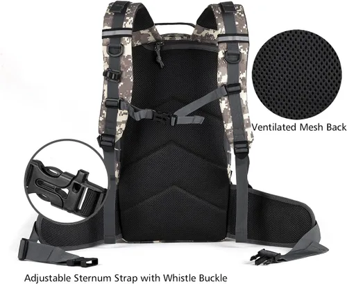 Vista 5 de Mochila táctica militar, 35 l, camuflaje