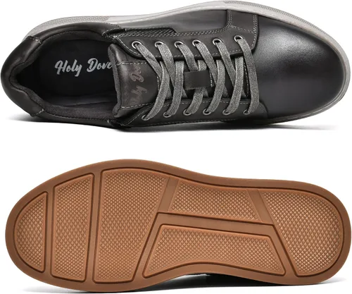 Vista 3 de Men's Casual Oxford Dressy Sneaker Shoe Fashion Walking Shoes for Men Lace-Up Flats Stylish Genuine Leather Upper Stylish Comfortable and Durable