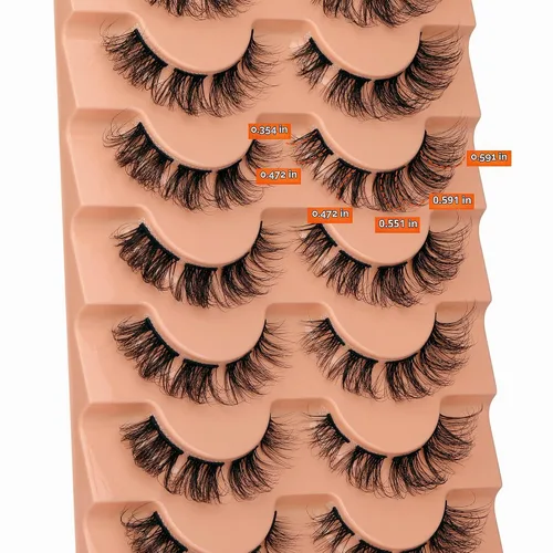 Vista 4 de Extensiones de pestañas de racimo naturales, rizado D, pestañas postizas individuales y dispersas, para colocar en casa, multipack de extensiones