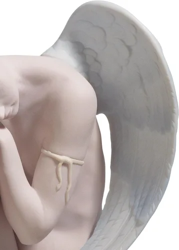 Vista 3 de LLADRÓ Maravillosa figura de ángel. Figura de ángel de porcelana.