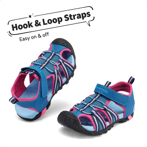 Vista 3 de DREAM PAIRS Sandalias deportivas de verano para niños y niñas para niños pequeños y grandes