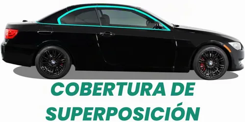 Vista 2 de SlickMod Revestimiento de vinilo opaco cromado para BMW Serie 3 E93 convertible Coupé 2007-2013 (negro brillante)