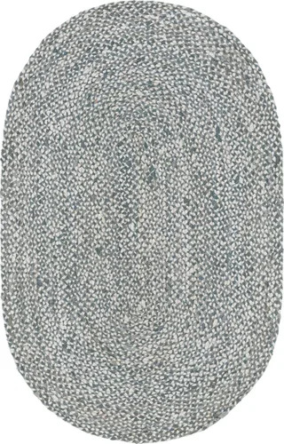 Vista 29 de Unique Loom Colección Trenzada Chindi - Alfombra de área (1 pie 2 pulgadas x 6 pies 1 pulgada, pasillo, multi/azul)