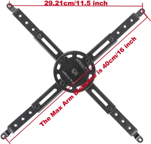 Vista 5 de Soporte de montaje al techo VideoSecu para proyector DLP LCD Negro