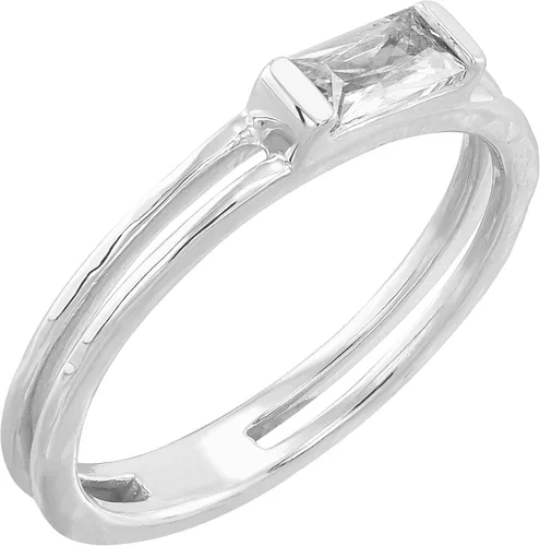 Vista 3 de Silpada Anillo de circonita cúbica 'Baguette Stack' en plata de ley