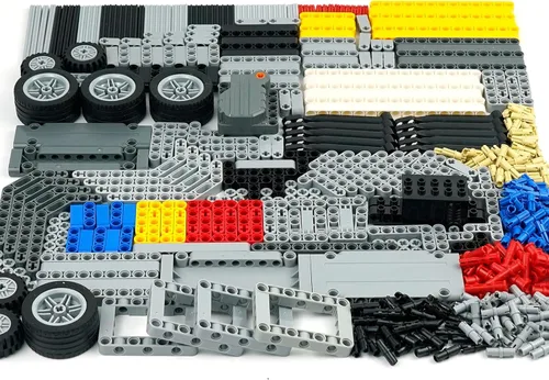 Vista 6 de 544 PIEZAS Conjuntos de Piezas Técnicas, Kit de Motor de Arrastre, Vigas, Brazo de Elevación, Marco de Repuesto Extra, Neumáticos de Coche, Ruedas