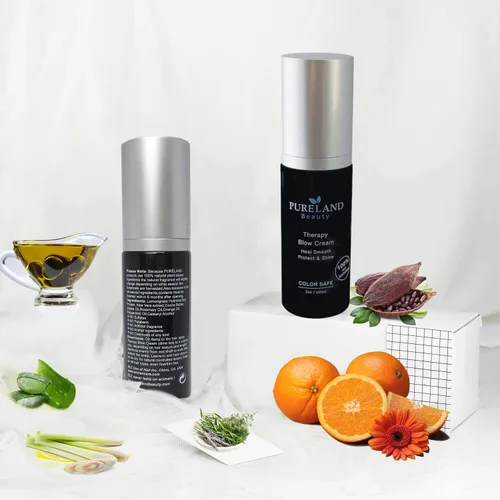 Vista 2 de Pureland Beauty Therapy Blow Cream - Tratamiento de reparación capilar sin enjuague, mascarilla hidratante para cuero cabelludo sensible y cabello