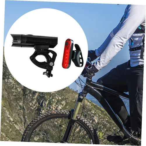 Vista 4 de Toddmomy Rechargeable Bike Light Set Front and Rear LED Bicycle Safety Lamp Waterproof USB Charging Cycling Headlight Taillight Combo for Night