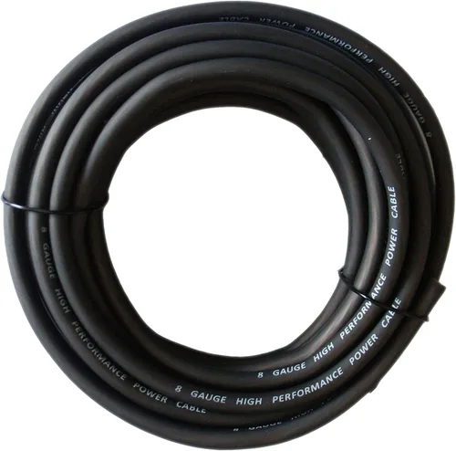Vista 8 de Cable de alimentación RD True calibre 4 AWG CCA de 25 pies naranja y cable de batería de tacto suave de tierra negra de 25 pies, sistema estéreo