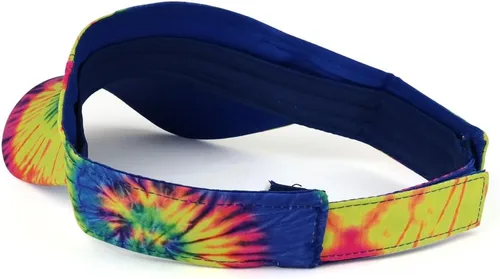 Vista 3 de Trendy Apparel Shop Hippy Tie Dye Impreso Colorido Fresco Verano Visera Cap