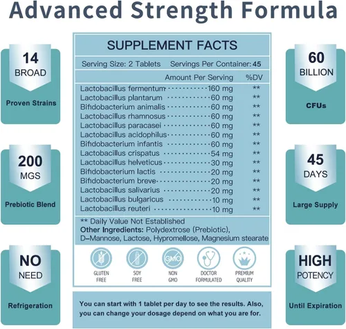 Vista 7 de NATURE TARGET Probióticos para mujeres, probióticos para hombres, probióticos para digestivos,Vaginal,Salud de la próstata