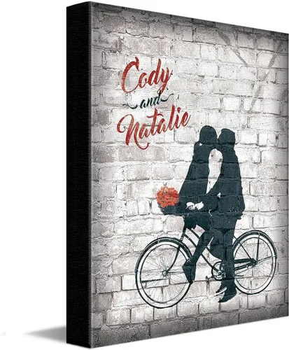 Vista 39 de Personal-Prints Stargazers - Arte romántico personalizado para pared, personalizado con tus nombres en el clásico Chevy 1954, aniversario, boda