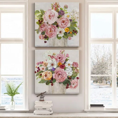 Vista 3 de Renditions Gallery Becoming Blush I - Arte de pared, decoración en lienzo de alta calidad con envoltura de galería, listo para colgar, 10 pulgadas
